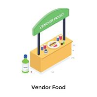 conceptos de comida del vendedor vector