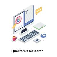 Qualitative Research Concepts vector