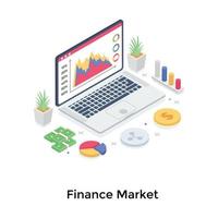 conceptos del mercado financiero vector