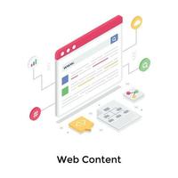 conceptos de contenido web vector