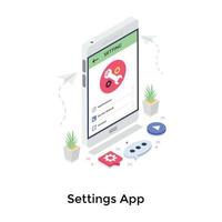 Setting App Concepts vector