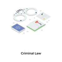 Criminal Law Concepts vector