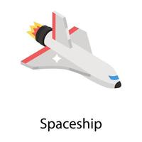 conceptos de nave espacial de moda vector