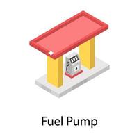 conceptos de bomba de combustible vector