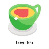 conceptos de té de amor vector