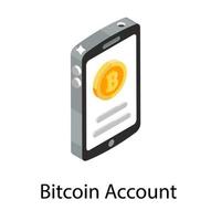 Bitcoin Account Cocepts vector