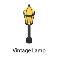 Vintage Lamp Concepts vector