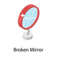 conceptos de espejo roto vector
