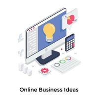 ideas de negocios en linea vector