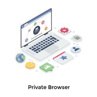 Private Browser Concepts vector