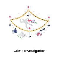 Crime Investigation Concepts vector