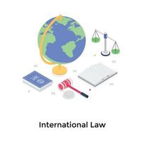 International Law Concepts vector