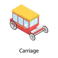 Trendy Carriage Concepts vector