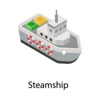 Trendy Steamship Concepts vector