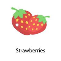 Trendy Strawberries Concepts vector