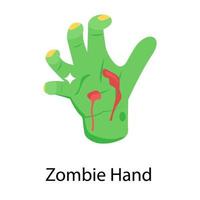 conceptos de mano zombie vector