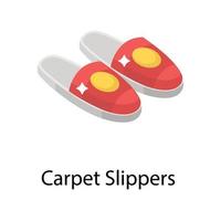 Carpet Slippers Concepts vector