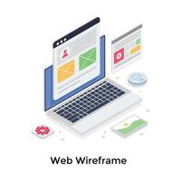 Web Wireframe Concepts vector