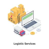 conceptos de servicios logísticos vector