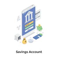 Saving Account Concepts vector