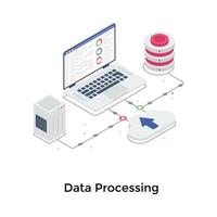 Data Processing Concepts vector