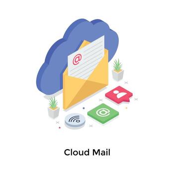 Cloud Mail Concepts vector