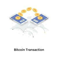 conceptos de transacciones bitcoin vector