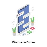 Discussion Forum Concepts vector