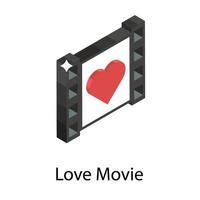 conceptos de películas de amor vector