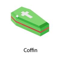 Trendy Coffin Concepts vector