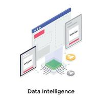 Data Intelligence Concepts vector