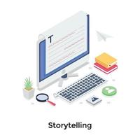 Trendy Storytelling Concepts vector