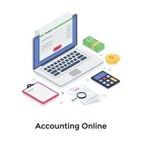 Accounting Online Concepts vector