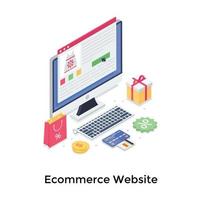 conceptos de sitios web de comercio electrónico vector