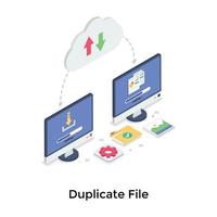 Duplicate File Concepts vector
