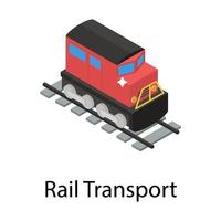 conceptos de transporte ferroviario vector