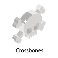 Trendy Crossbones Concepts vector