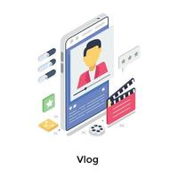 conceptos de vlog de moda vector