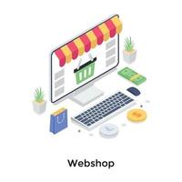 Trendy Webshop Concepts vector