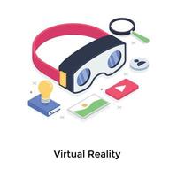 conceptos de realidad virtual vector