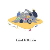 Land Pollution Concepts vector