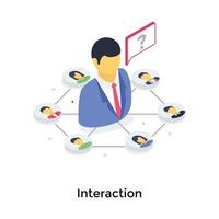 Trendy Interaction Concepts vector