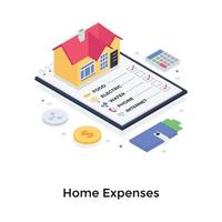 Home Expenses Concepts vector