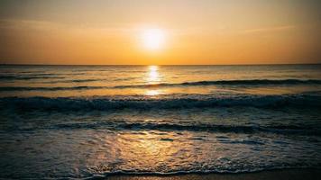 sunset and beach photo