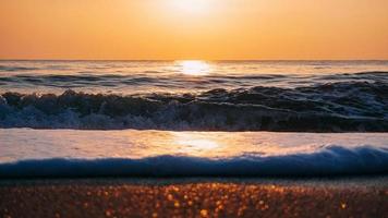 sunset and beach photo