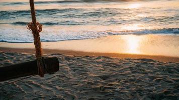 swing at sea beach photo