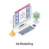 conceptos de modelado 3d vector