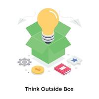 Think Out Of Box vector