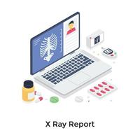 informe de rayos x vector