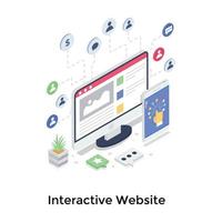 Interactive Website Concepts vector